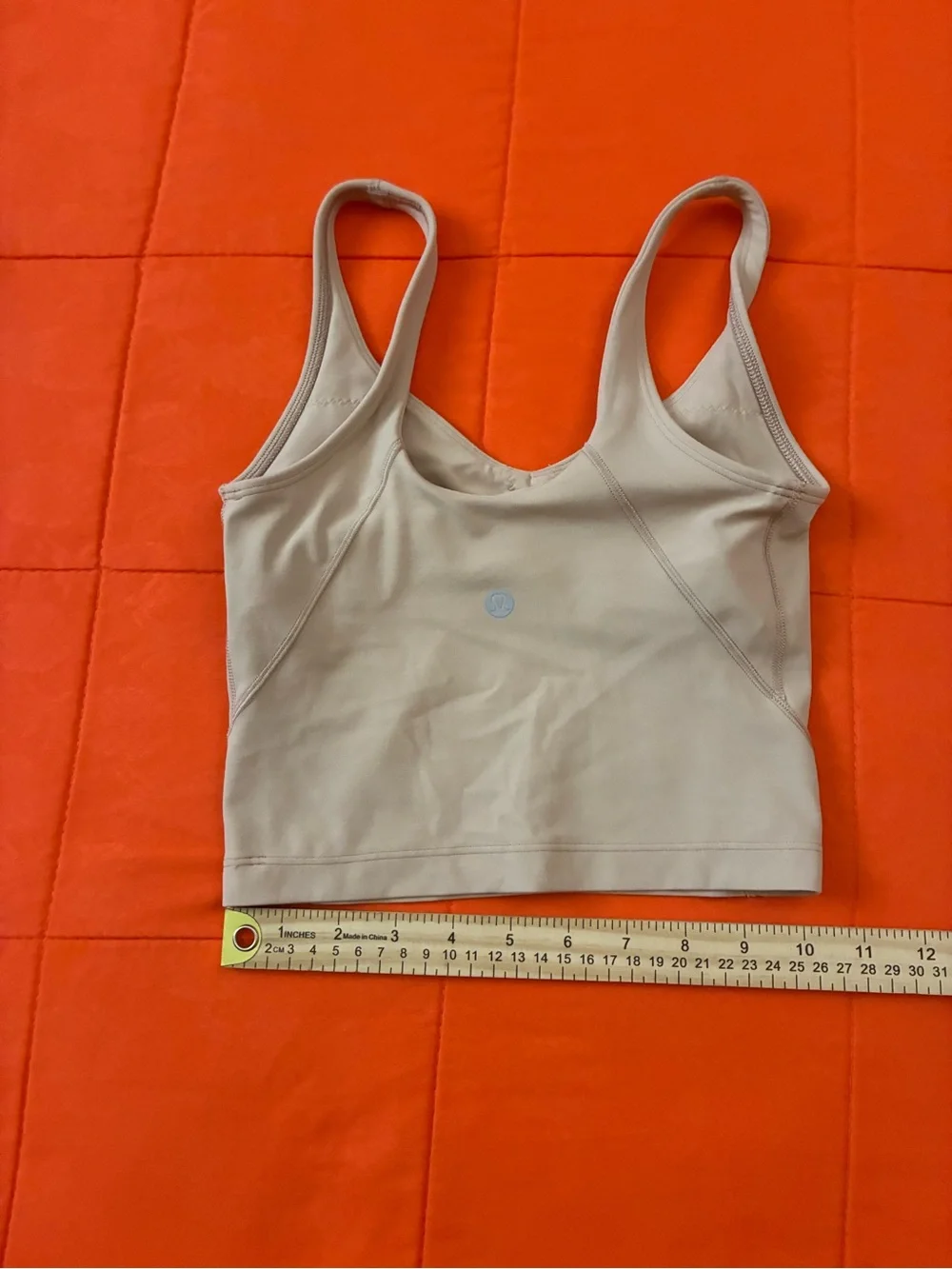 Lululemon sports Bra Womens 0 Beige Running & Gym Athletic Sportswear Casual